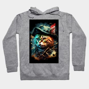 Pirate Cat Painting Hoodie